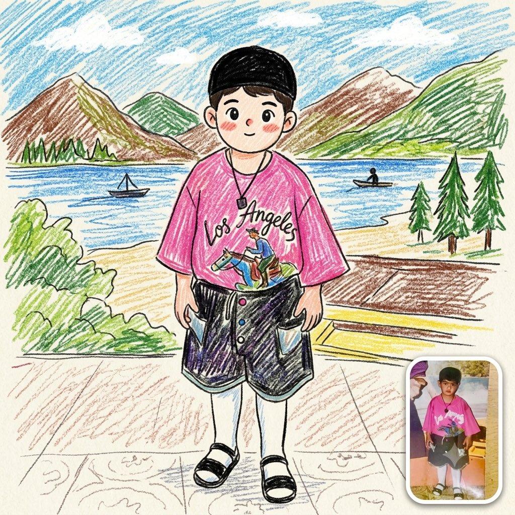 Aperçu du prompt: Photo en dessin au crayon