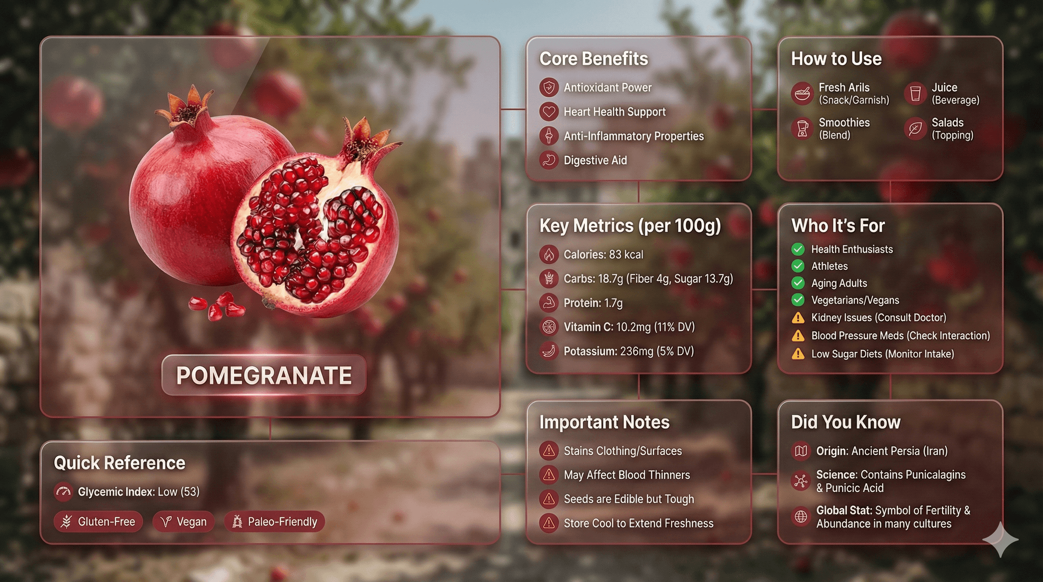 Prévia do prompt: Infográfico de produto em grade Bento de vidro líquido premium com 8 módulos