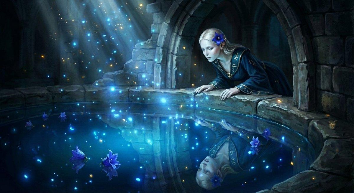 プロンプトのプレビュー: 水彩セミリアルファンタジーアニメ風プロンプト