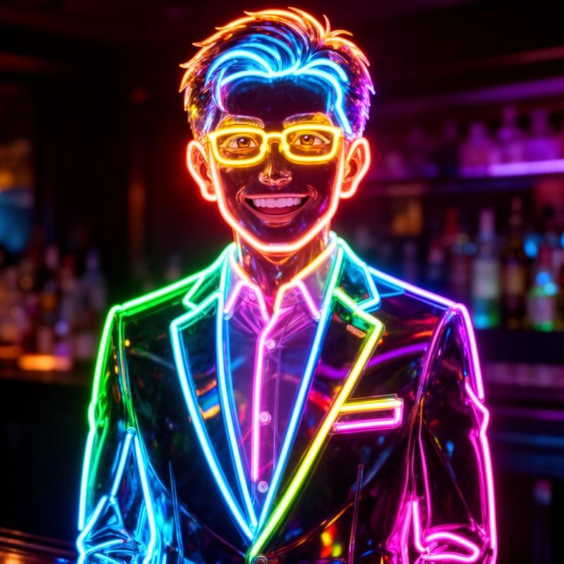 Promptforhåndsvisning: Nano Banana Pro: Artist and Neon Styles