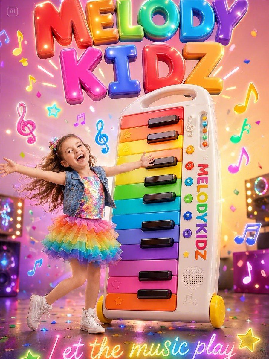 プロンプトのプレビュー: 子供向け音楽玩具の広告ポスター