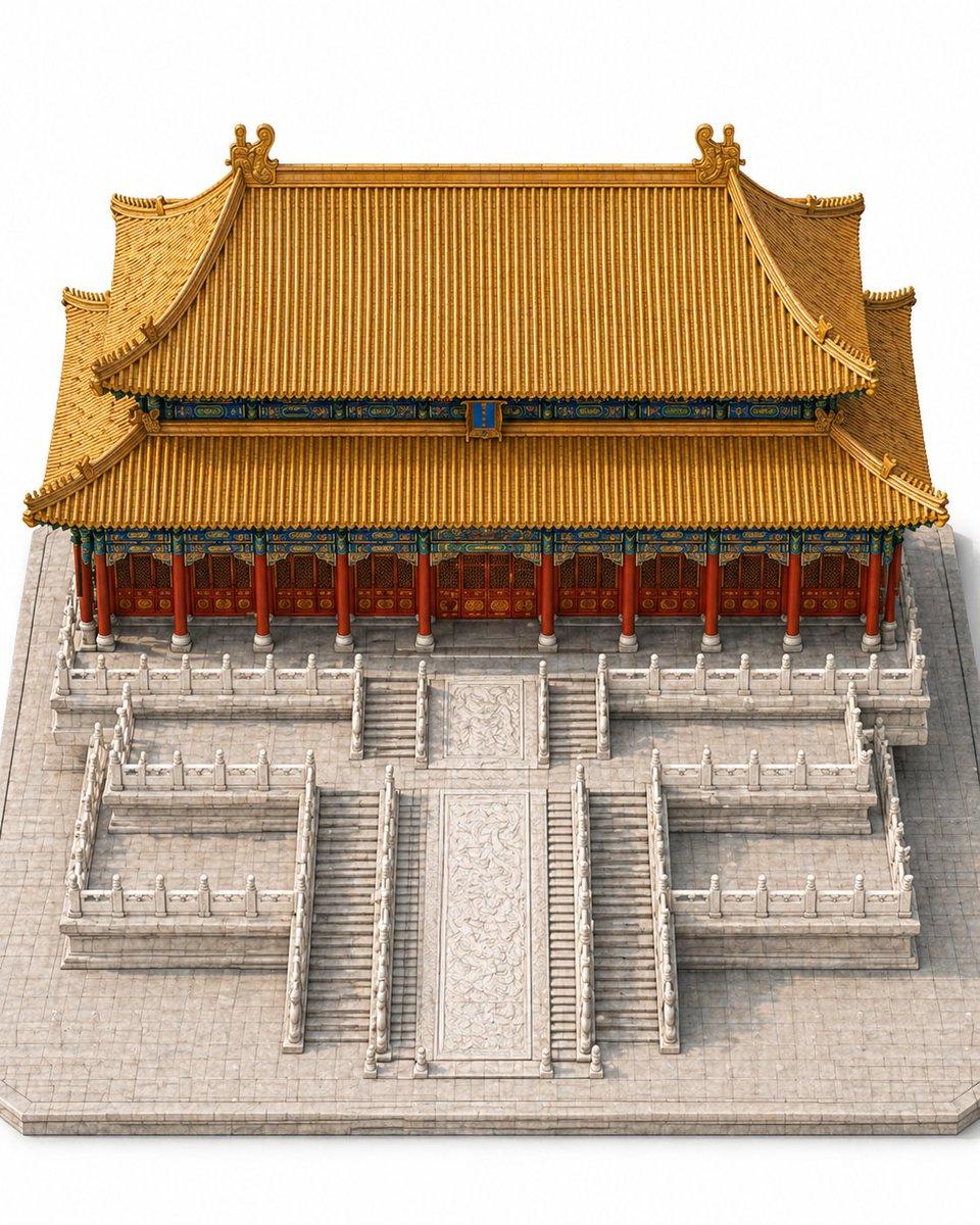 プロンプトのプレビュー: 中国伝統建築の宮殿モデルレンダリング