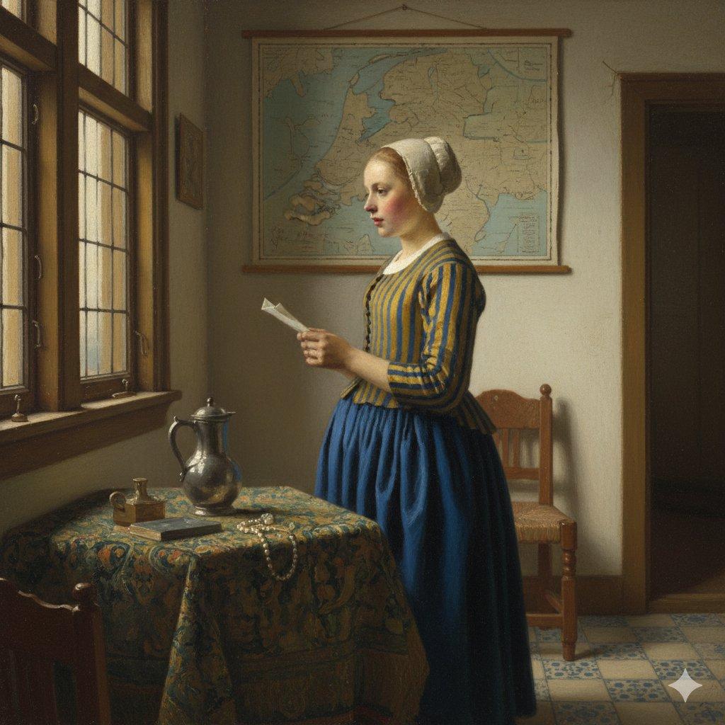 提示词预览: Vermeer 风格图像生成