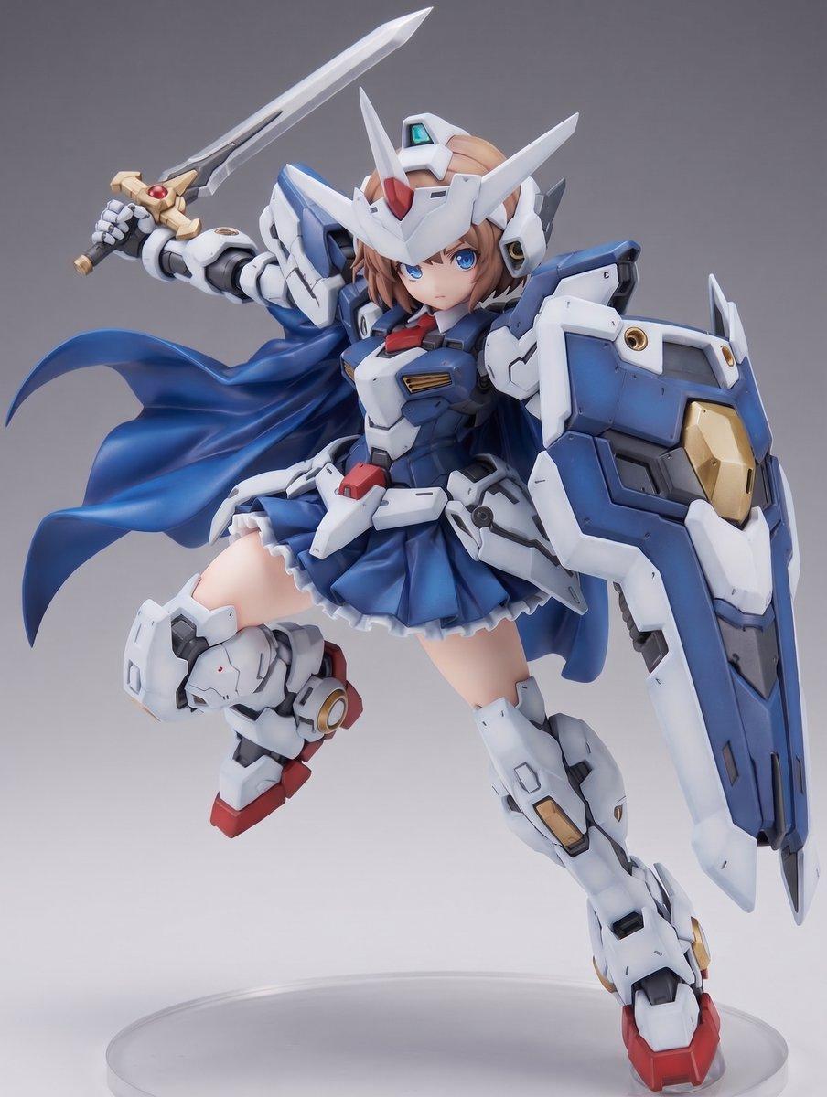 プロンプトのプレビュー: メカ少女フィギュアの製品レンダリング