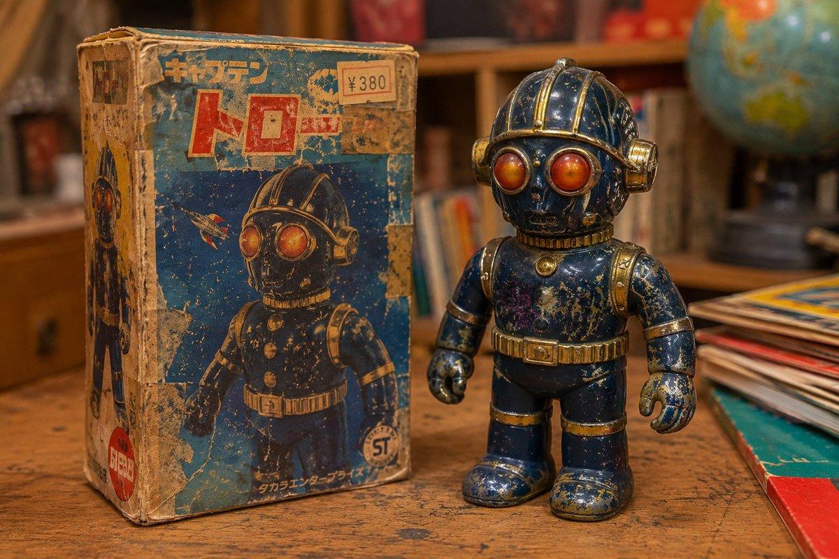 プロンプトのプレビュー: 1970 年代のヴィンテージ日本製ソフビ人形