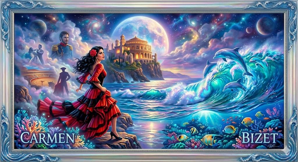 プロンプトのプレビュー: Kinkade スタイルで描く「カルメン」の画像生成プロンプト