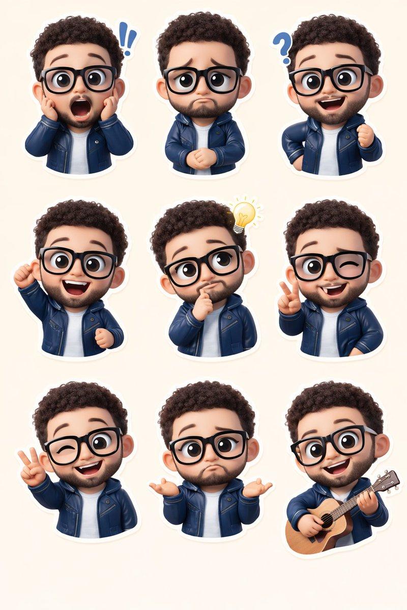 Preview ng prompt: Chibi sticker set prompt for Nano Banana Pro