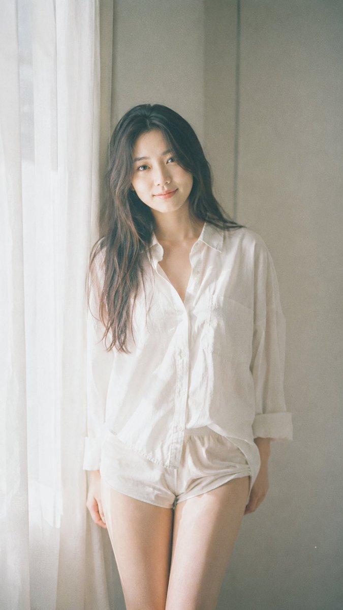 プロンプトのプレビュー: ミニマリストな日本映画風ポートレート
