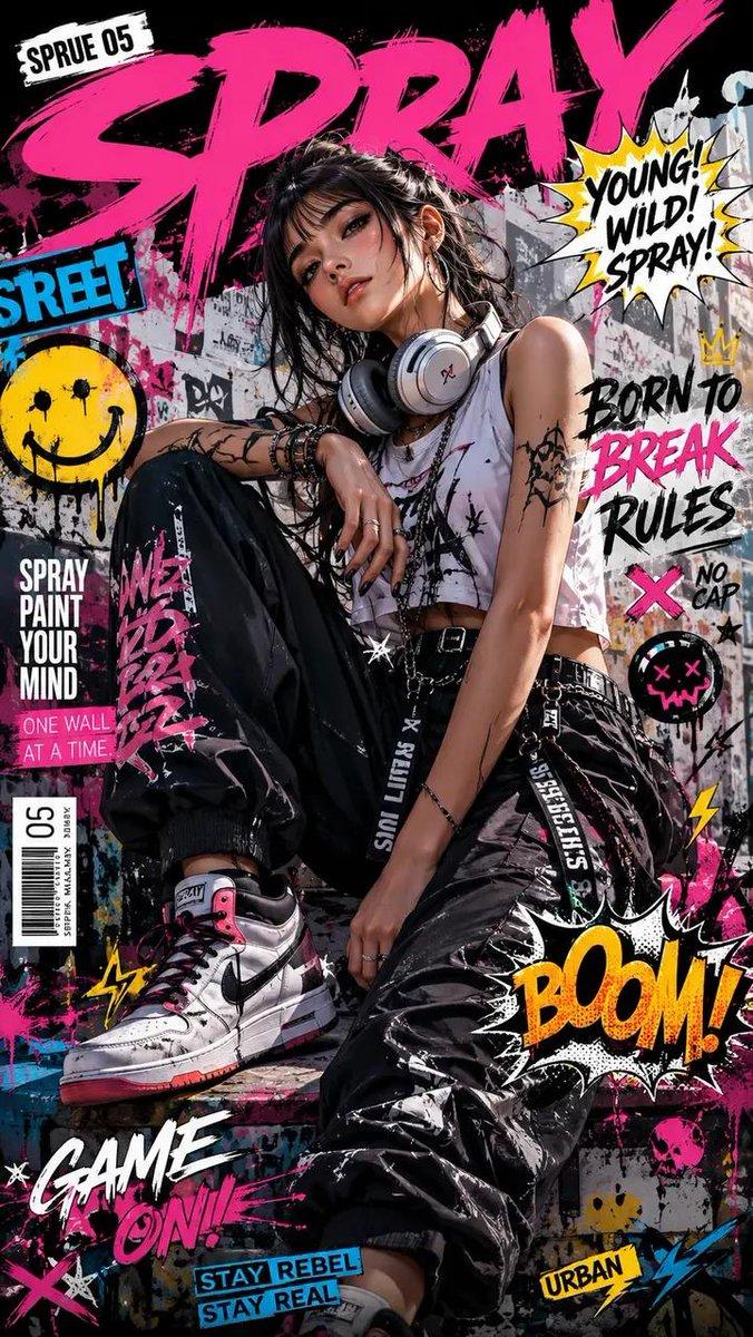 プロンプトのプレビュー: ストリートアート・レベル誌の表紙