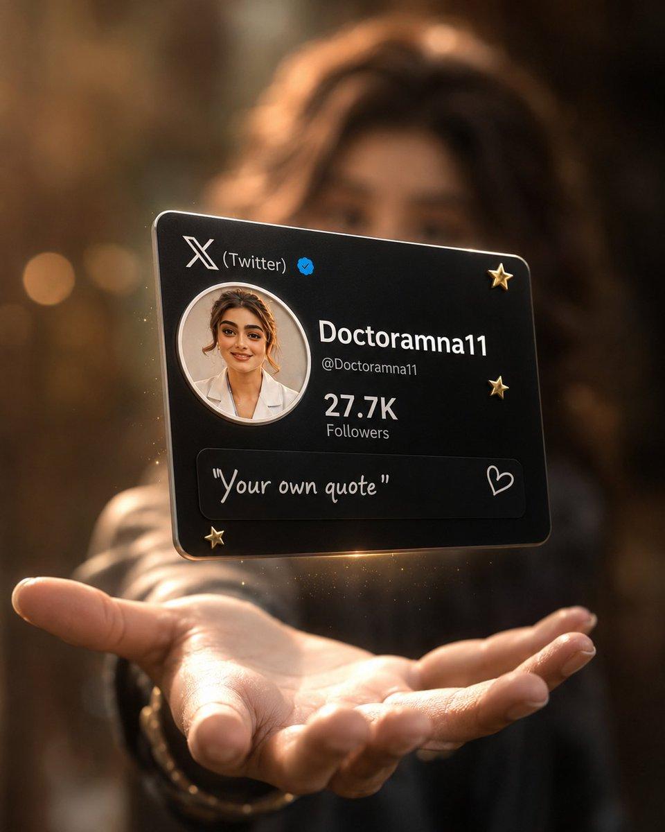 Prévia do prompt: Conceito de Cartão de Perfil Preto Flutuante