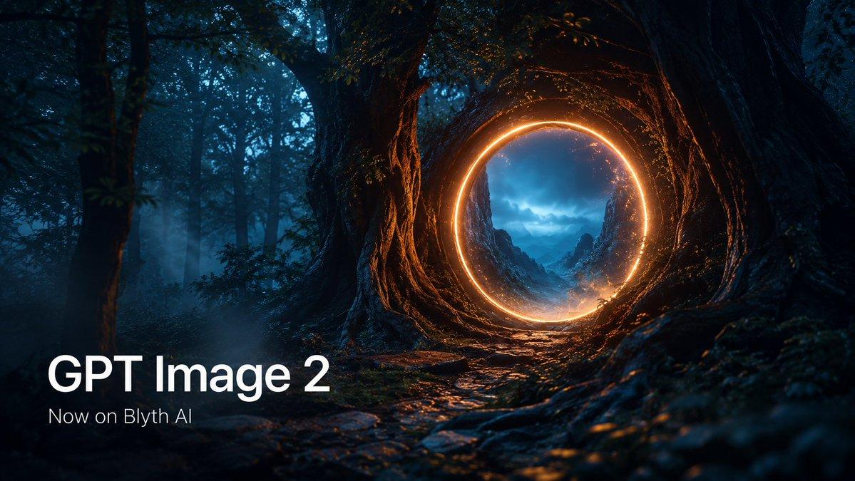 提示詞預覽: Cinematic GPT Image 2 森林傳送門橫幅