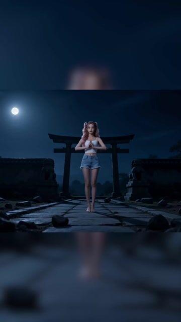 プロンプトのプレビュー: 巫女の戦闘変身