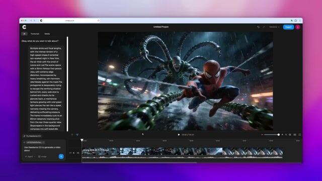 プロンプトのプレビュー: スパイダーマン対オクトパスマンの戦闘シーンのプロンプト