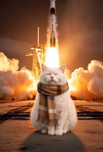 İstem önizlemesi: SpaceX Fırlatması Sonrası Uzaklaşan Kedi Videosu İstemi