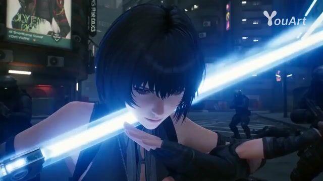 プロンプトのプレビュー: サイバーパンクアサシン CGI シーン