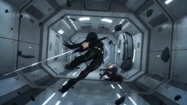 プロンプトのプレビュー: SF アニメのワンショット・アクション・シークエンス