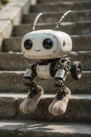 Anteprima del prompt: Coniglietto robotico meccanico saltellante