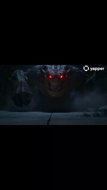 プロンプトのプレビュー: 少年対モンスターのアクションシーン