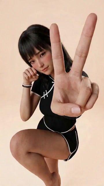 プロンプトのプレビュー: カンフーガール:画像から動画へのアクションシーン