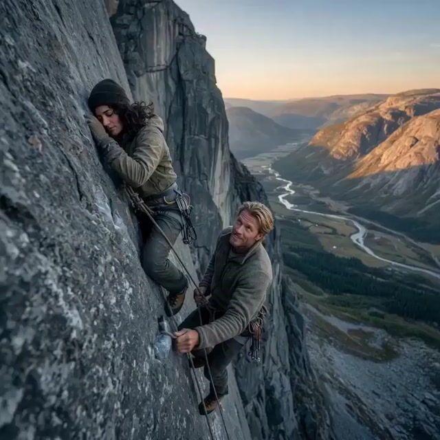 プロンプトのプレビュー: 山岳地帯での映画のような対話シーン