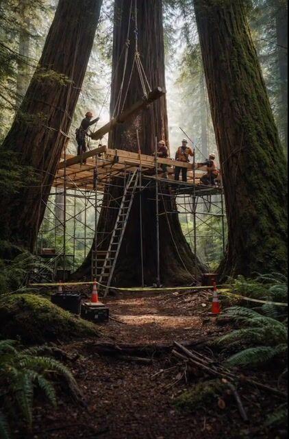 ตัวอย่างพรีวิวพรอมต์: วิดีโอเร่งความเร็วการก่อสร้าง Redwood
