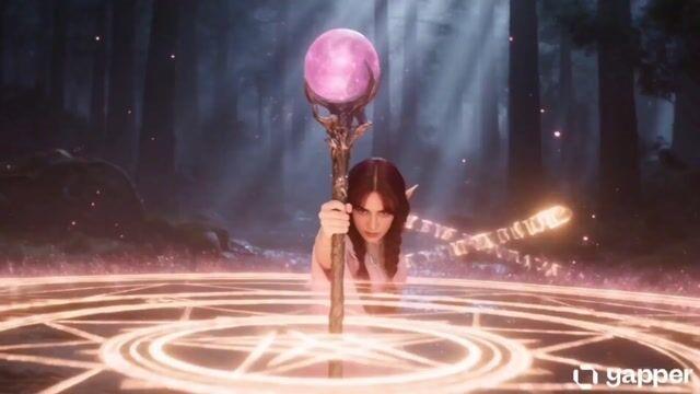 プロンプトのプレビュー: エルフの魔道士によるドラゴン召喚の儀式