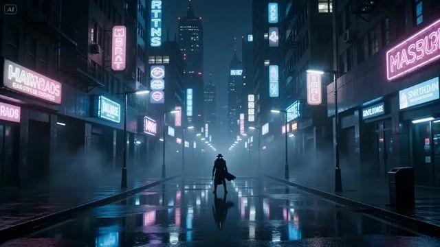 Prompt preview: Cybernetic Gunslinger Neon Action