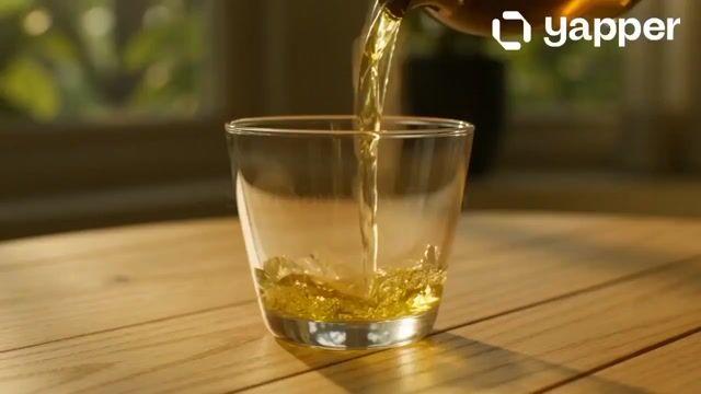 プロンプトのプレビュー: シネマティックな緑茶のコマーシャル