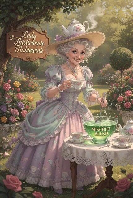 İstem önizlemesi: Lady Thistlewaite Tinklewink Çay Partisi