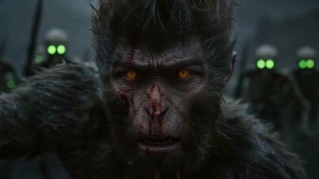 プロンプトのプレビュー: 神話の戦場に立つ孫悟空の壮大なマルチショット・シークエンス