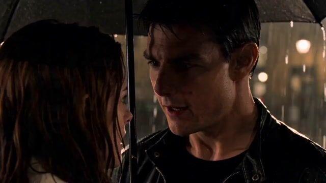 プロンプトのプレビュー: 雨の夜のロマンチックな緊張感あふれるシーン