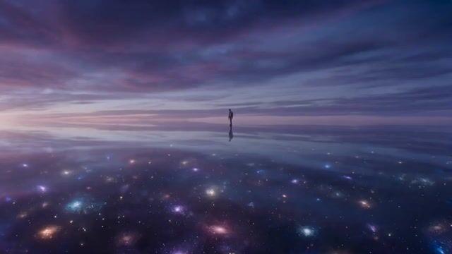 プロンプトのプレビュー: 宇宙の海をゆく旅人