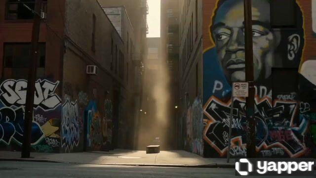 Promptforhåndsvisning: Urban Alleyway Skateboarders Tracking Shot