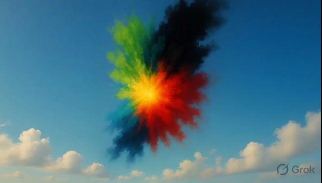 ตัวอย่างพรีวิวพรอมต์: การปรับสัดส่วนภาพ Colorful Explosion