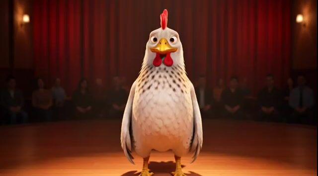 Anteprima del prompt: Pollo alla stand-up comedy