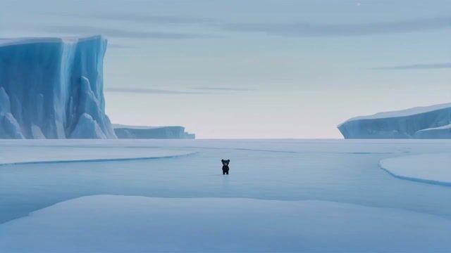 プロンプトのプレビュー: 北極を舞台にしたブラックコメディ・アニメーション