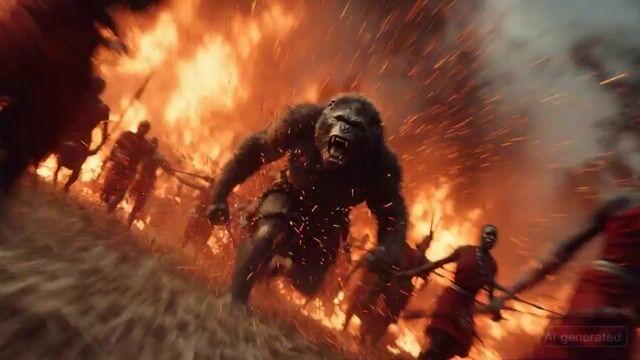 プロンプトのプレビュー: マサイ族の村での混乱