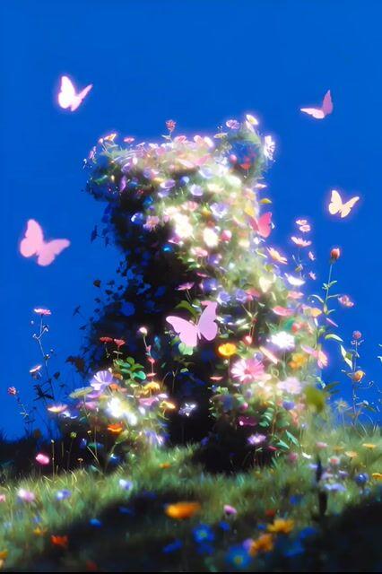 Anteprima del prompt: Macro di un orso floreale surreale