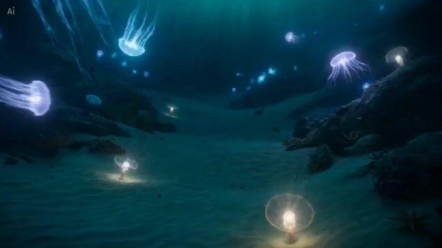 プロンプトのプレビュー: 海溝から海面へのトランジション