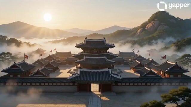 プロンプトのプレビュー: 朝鮮王朝の宮廷を舞台にしたアニメ風シーン