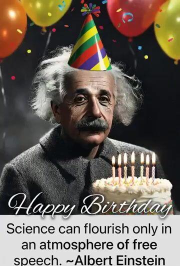 İstem önizlemesi: Albert Einstein doğum günü meme videosu istemi