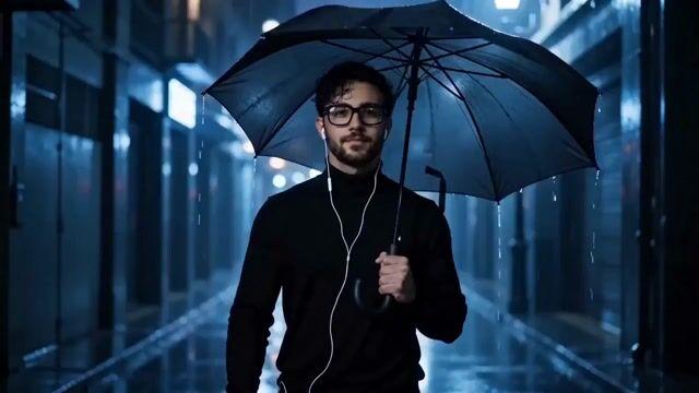 提示詞預覽: 電影級賽博龐克雨巷邂逅