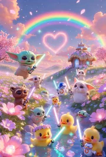 İstem önizlemesi: Sevimli Star Wars Fantezi Çayırı