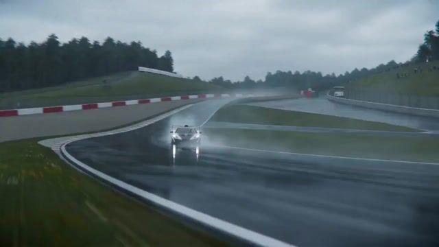 提示詞預覽: 影院級視覺特效賽車場景,搭配子彈時間雨滴效果