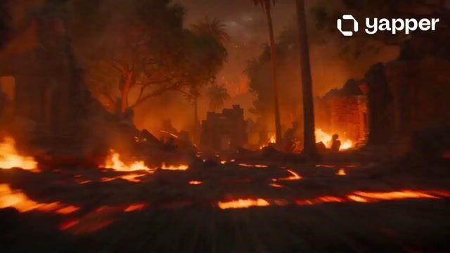 Promptforhåndsvisning: Armored Dinosaur Volcanic Jungle