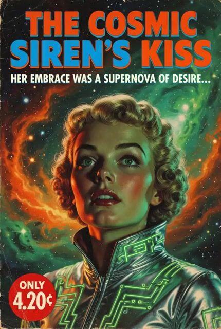 Anteprima del prompt: Copertina pulp Starry Wish