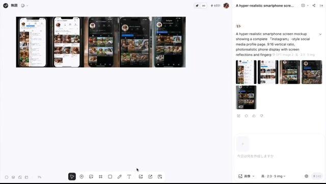 プロンプトのプレビュー: 二足歩行のダックスフンドによる Instagram トランジション