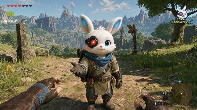 プロンプトのプレビュー: 一人称視点 RPG の会話および探索用ビデオプロンプト