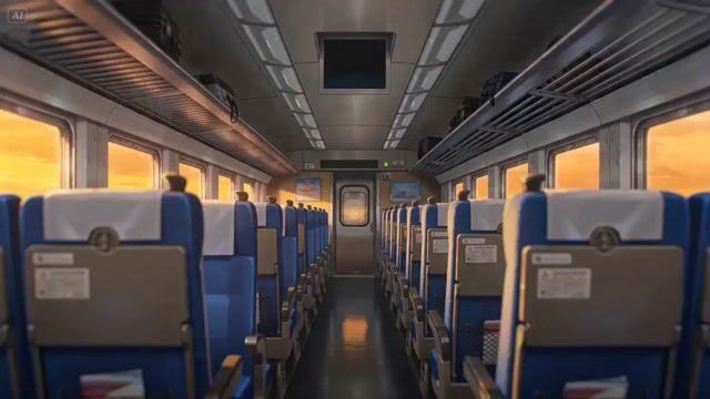 プロンプトのプレビュー: アニメ ローファイ 電車旅 プロンプト