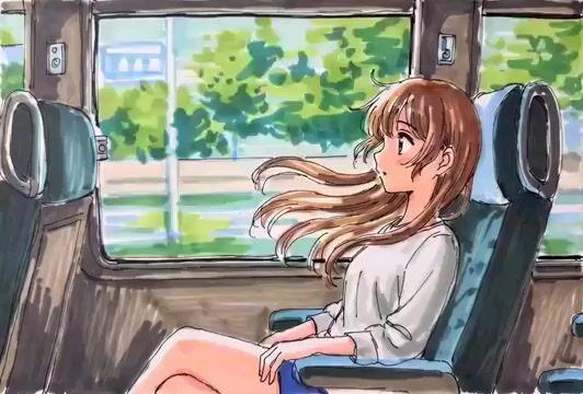 Pré-visualização do prompt: Prompt de vídeo: Cena de ônibus em estilo anime desenhado à mão